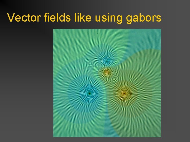 Vector fields like using gabors 