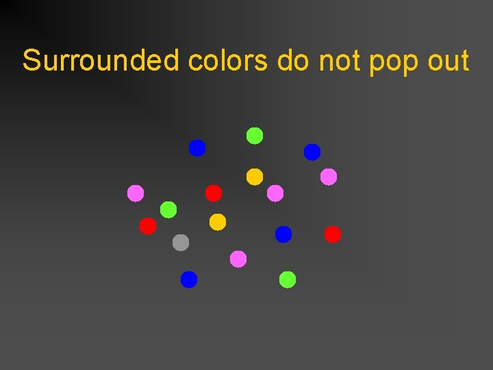 Surrounded colors do not pop out 