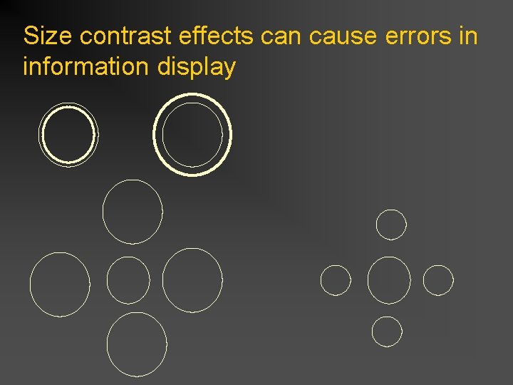 Size contrast effects can cause errors in information display 