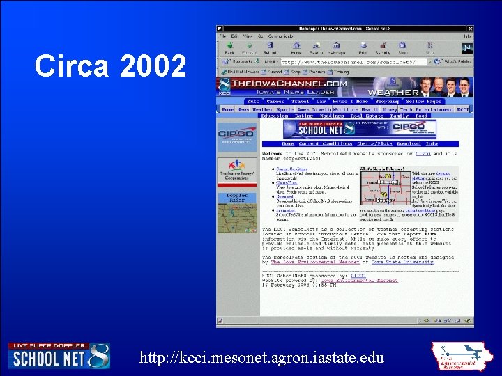 Circa 2002 http: //kcci. mesonet. agron. iastate. edu Circa 2002 http: //kcci. mesonet. agron. iastate. edu