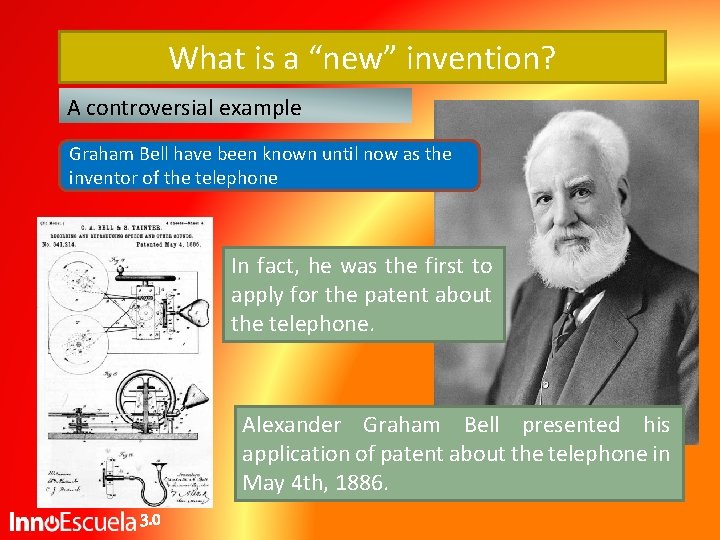 What is a “new” invention? A controversial example Graham Bell have been known until What is a “new” invention? A controversial example Graham Bell have been known until