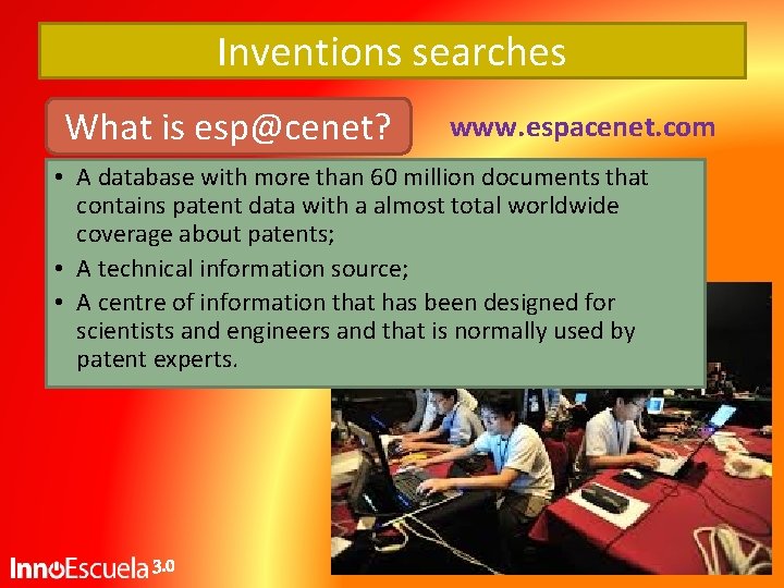 Inventions searches What is esp@cenet? www. espacenet. com • A database with more than Inventions searches What is esp@cenet? www. espacenet. com • A database with more than