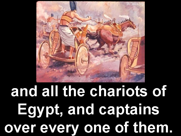 and all the chariots of Egypt, and captains over every one of them. 