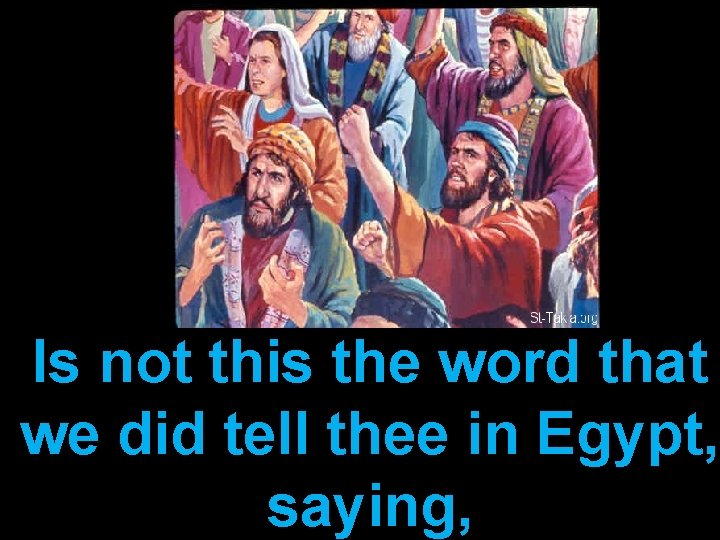 Is not this the word that we did tell thee in Egypt, saying, 