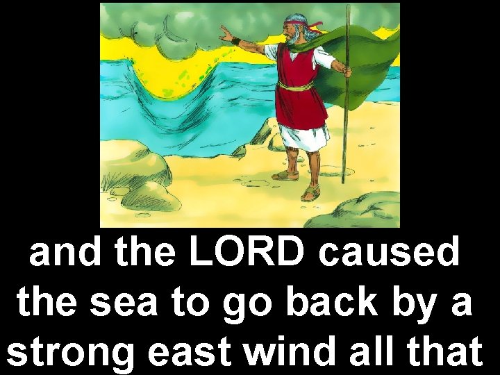 and the LORD caused the sea to go back by a strong east wind