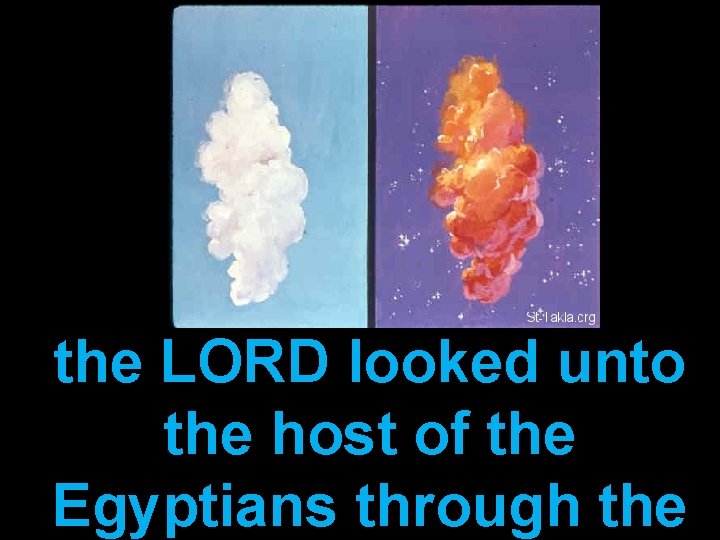 the LORD looked unto the host of the Egyptians through the 