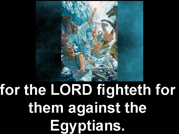 for the LORD ﬁghteth for them against the Egyptians. 