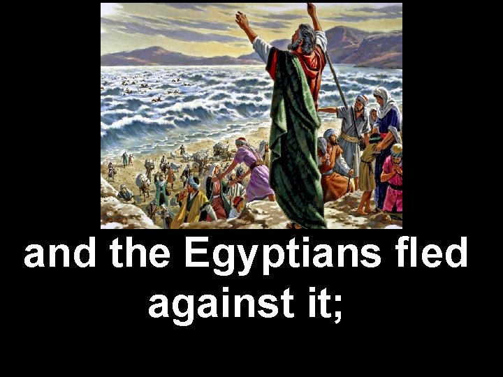 and the Egyptians ﬂed against it; 