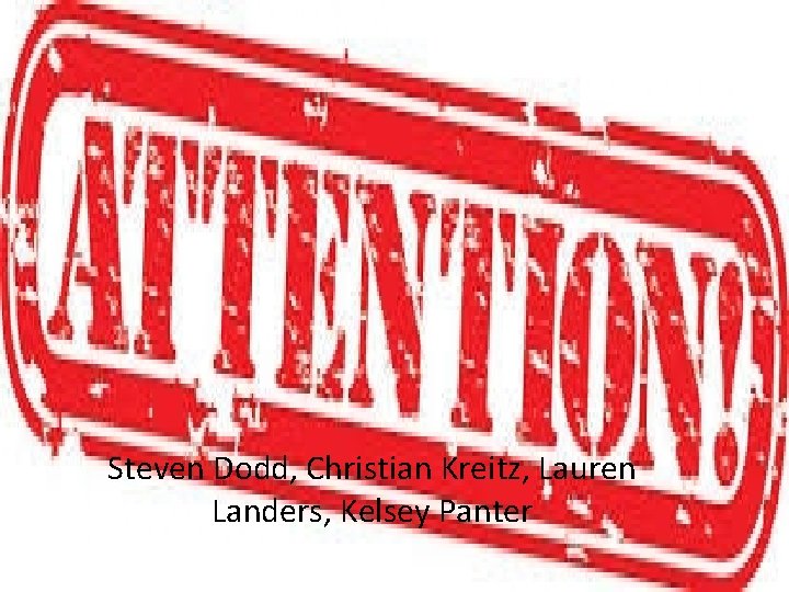 Steven Dodd, Christian Kreitz, Lauren Landers, Kelsey Panter 