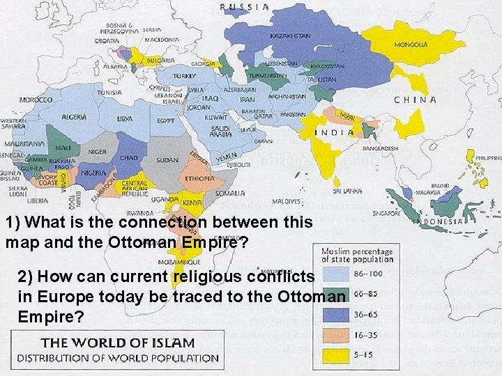 1) What is the connection between this map and the Ottoman Empire? 2) How