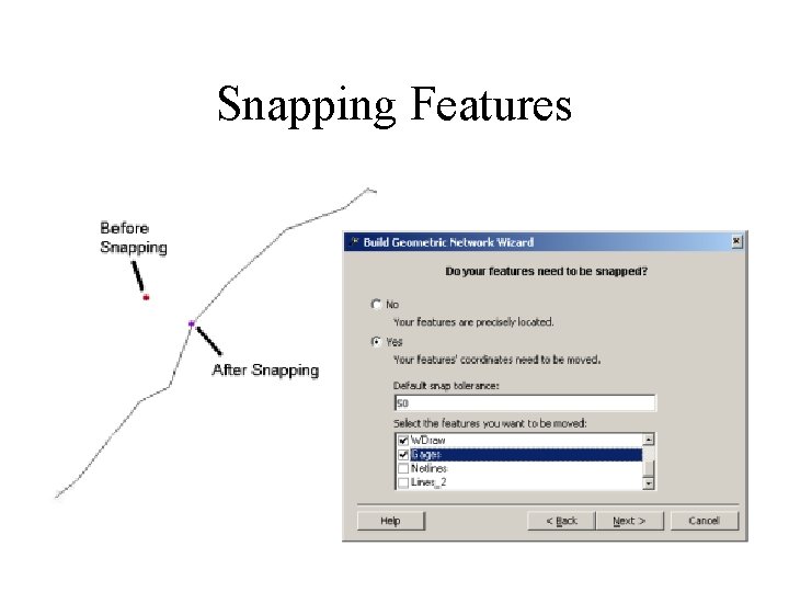 Snapping Features 
