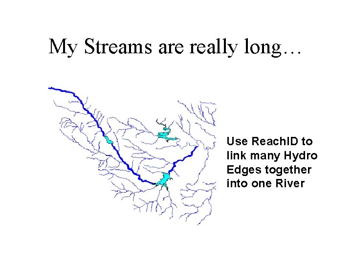 My Streams are really long… Use Reach. ID to link many Hydro Edges together