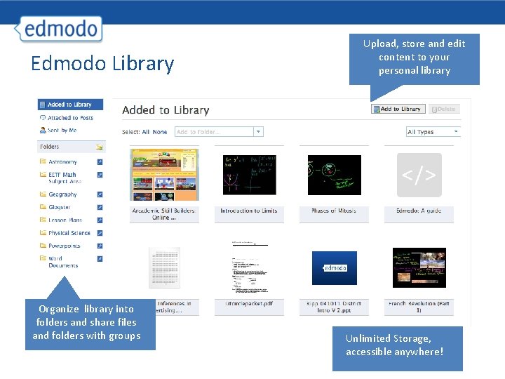 upload image in an edmodo app