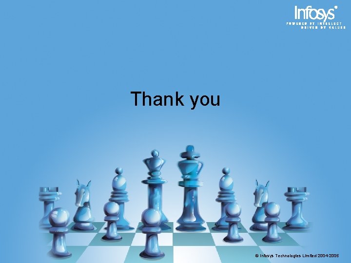 Thank you © Infosys Technologies Limited 2004 -2005 Thank you © Infosys Technologies Limited 2004 -2005