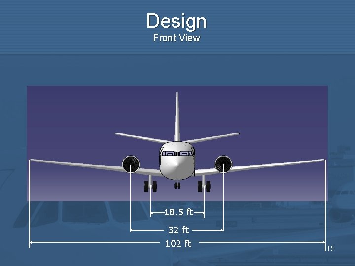 Design Front View 18. 5 ft 32 ft 102 ft 15 