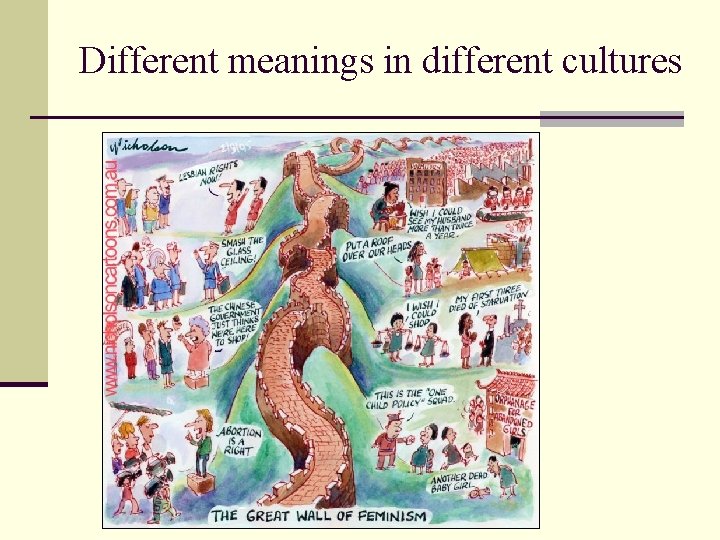 Different meanings in different cultures 