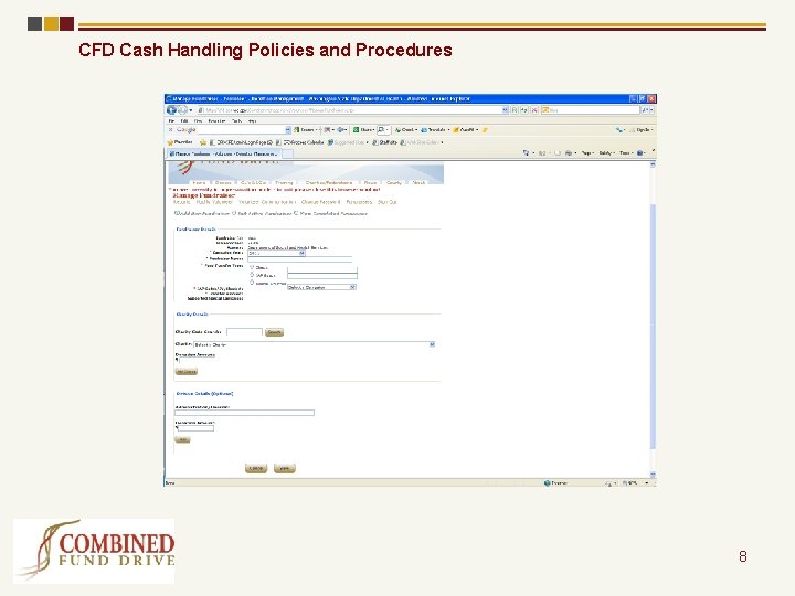 CFD Cash Handling Policies and Procedures 8 