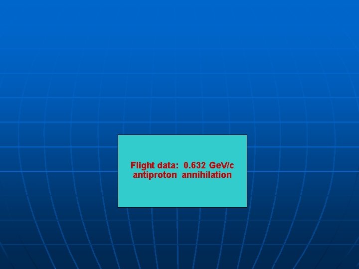 Flight data: 0. 632 Ge. V/c antiproton annihilation 