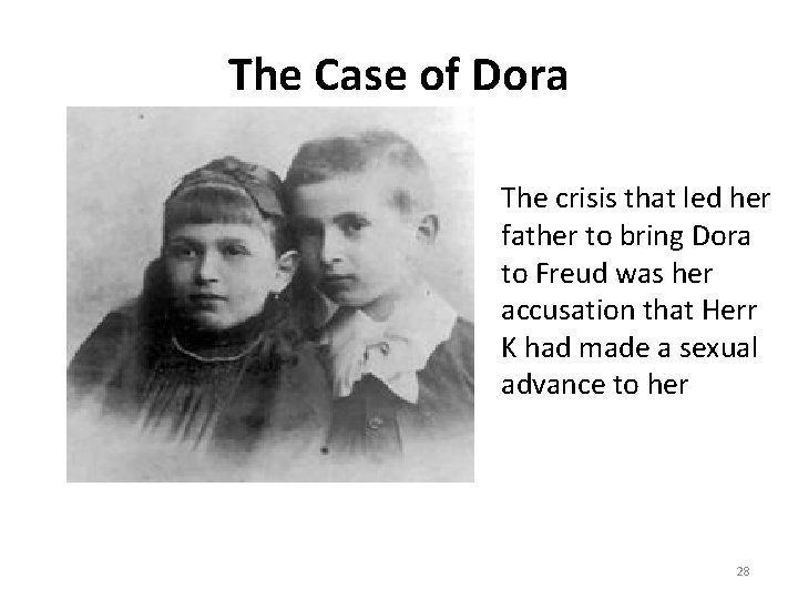 The Case of Dora The crisis that led her father to bring Dora to