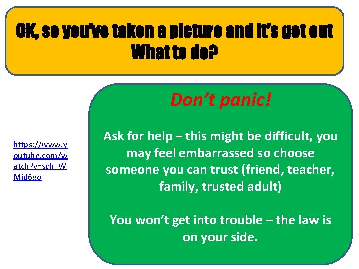 OK, so you’ve taken a picture and it’s got out What to do? Don’t OK, so you’ve taken a picture and it’s got out What to do? Don’t