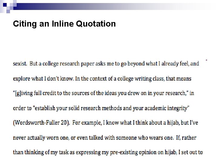 Citing an Inline Quotation 