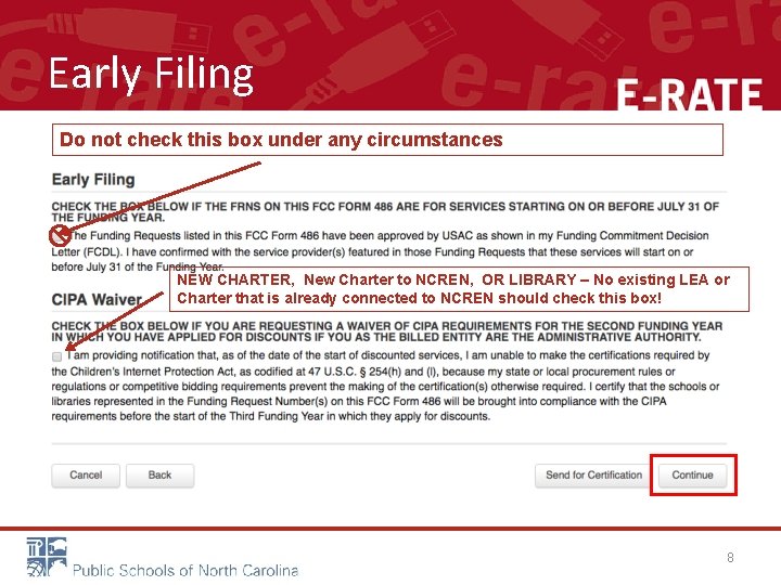 Early Filing Do not check this box under any circumstances NEW CHARTER, New Charter