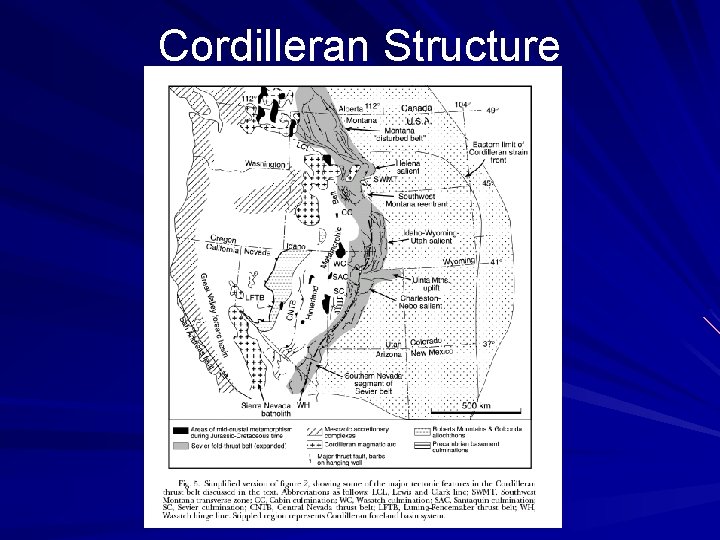 Cordilleran Structure 