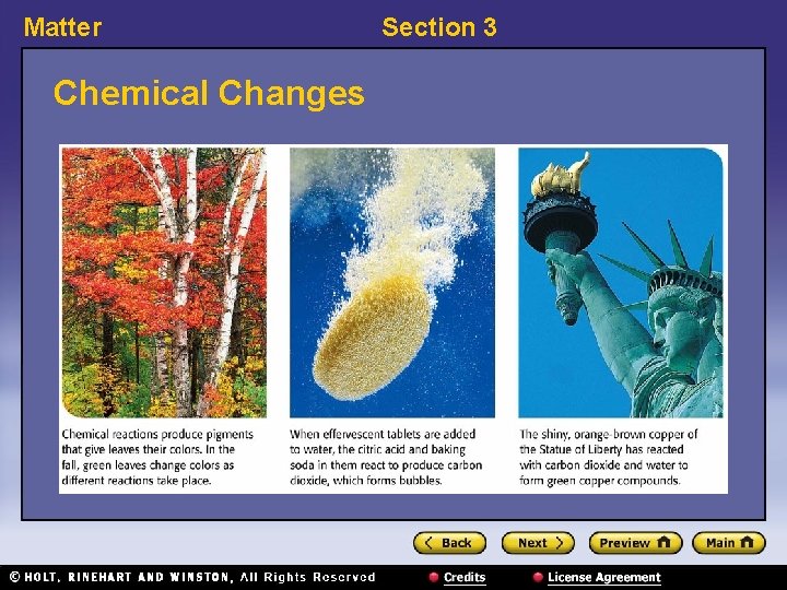 Matter Chemical Changes Section 3 