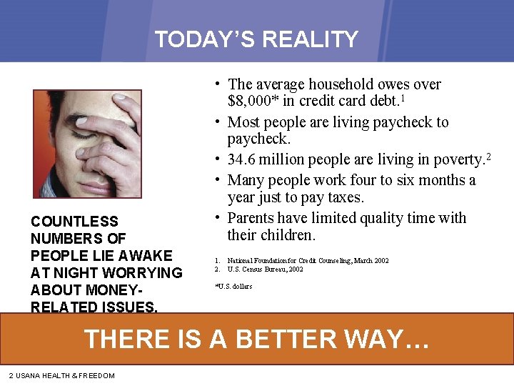 TODAY’S REALITY COUNTLESS NUMBERS OF PEOPLE LIE AWAKE AT NIGHT WORRYING ABOUT MONEYRELATED ISSUES.