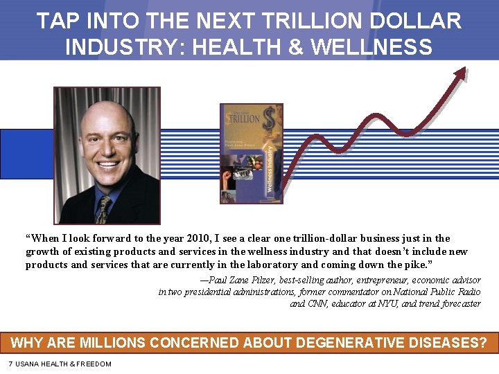 TAP INTO THE NEXT TRILLION DOLLAR INDUSTRY: HEALTH & WELLNESS “When I look forward