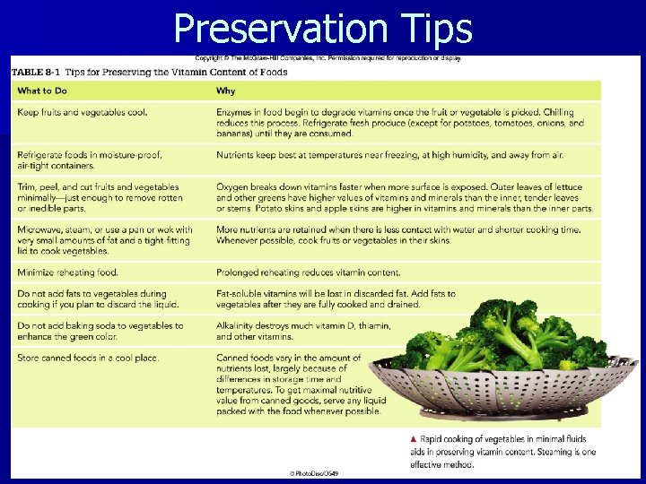 Preservation Tips 