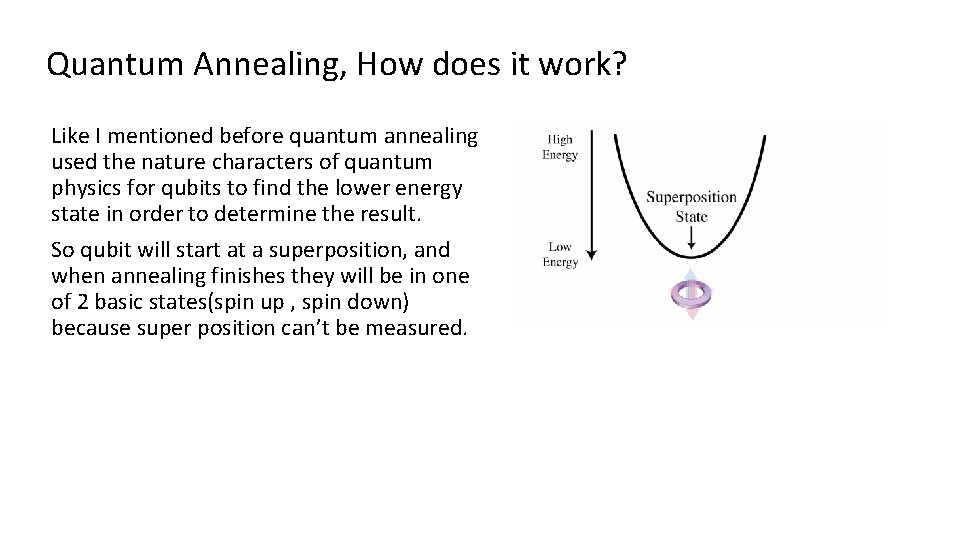 Quantum Annealing, How does it work? Like I mentioned before quantum annealing used the