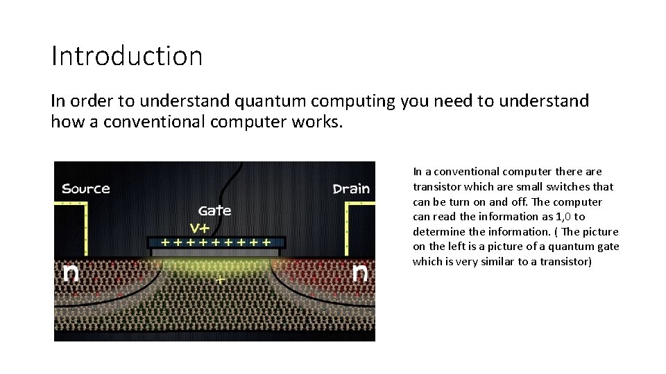 Introduction In order to understand quantum computing you need to understand how a conventional