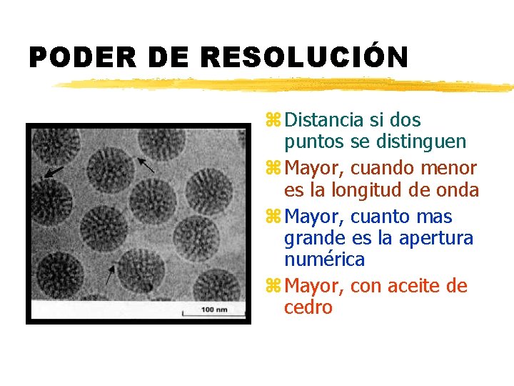 PODER DE RESOLUCIÓN z Distancia si dos puntos se distinguen z Mayor, cuando menor