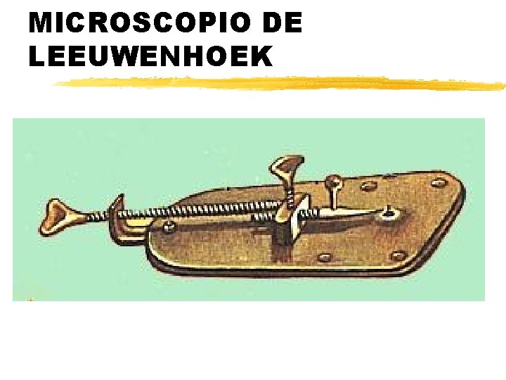 MICROSCOPIO DE LEEUWENHOEK 