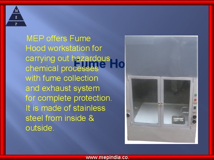 MEP offers Fume Hood workstation for carrying out hazardous Fume Hood chemical processes with MEP offers Fume Hood workstation for carrying out hazardous Fume Hood chemical processes with