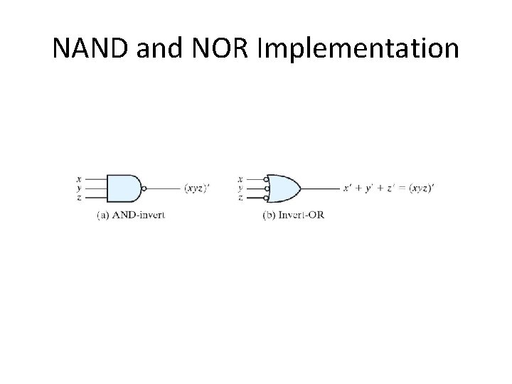 NAND and NOR Implementation 
