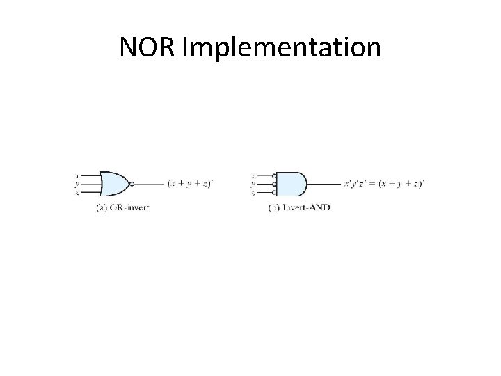 NOR Implementation 