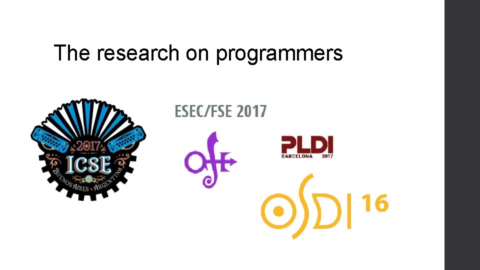 The research on programmers The research on programmers