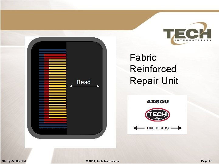 Fabric Reinforced Repair Unit Strictly Confidential © 2015, Tech International Page 16 