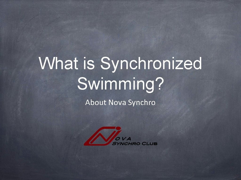 What is Synchronized Swimming? About Nova Synchro 