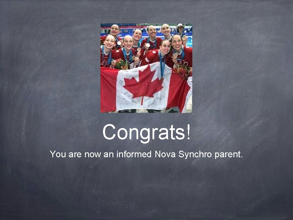 Congrats! You are now an informed Nova Synchro parent. 