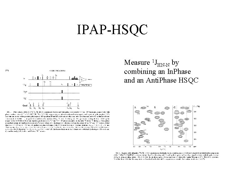 IPAP-HSQC Measure 1 JHN-N by combining an In. Phase and an Anti. Phase HSQC