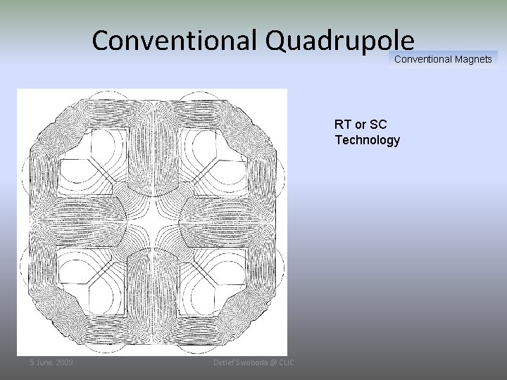 Conventional Quadrupole Conventional Magnets RT or SC Technology 5 June. 2009 Detlef Swoboda @