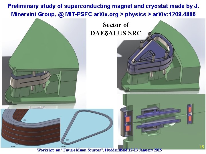 Preliminary study of superconducting magnet and cryostat made by J. Minervini Group, @ MIT-PSFC
