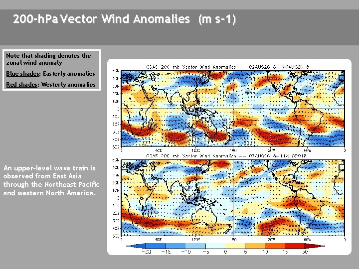 200 -h. Pa Vector Wind Anomalies (m s-1) Note that shading denotes the zonal