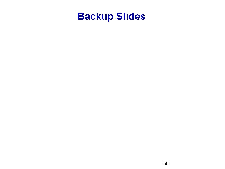 Backup Slides 68 