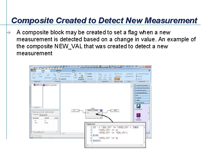 Composite Created to Detect New Measurement à A composite block may be created to