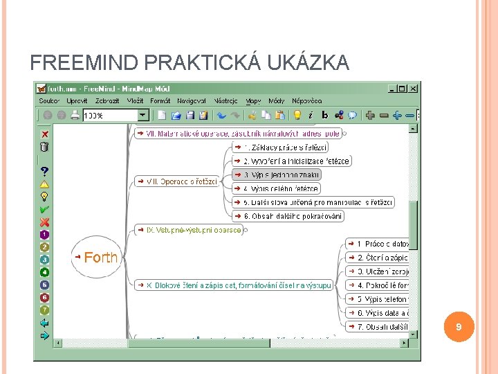 FREEMIND PRAKTICKÁ UKÁZKA 9 