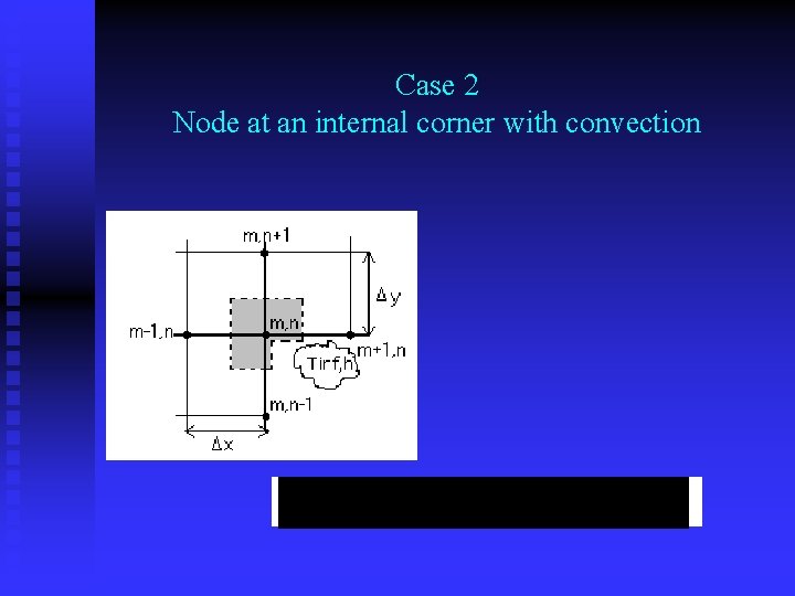 Case 2 Node at an internal corner with convection 